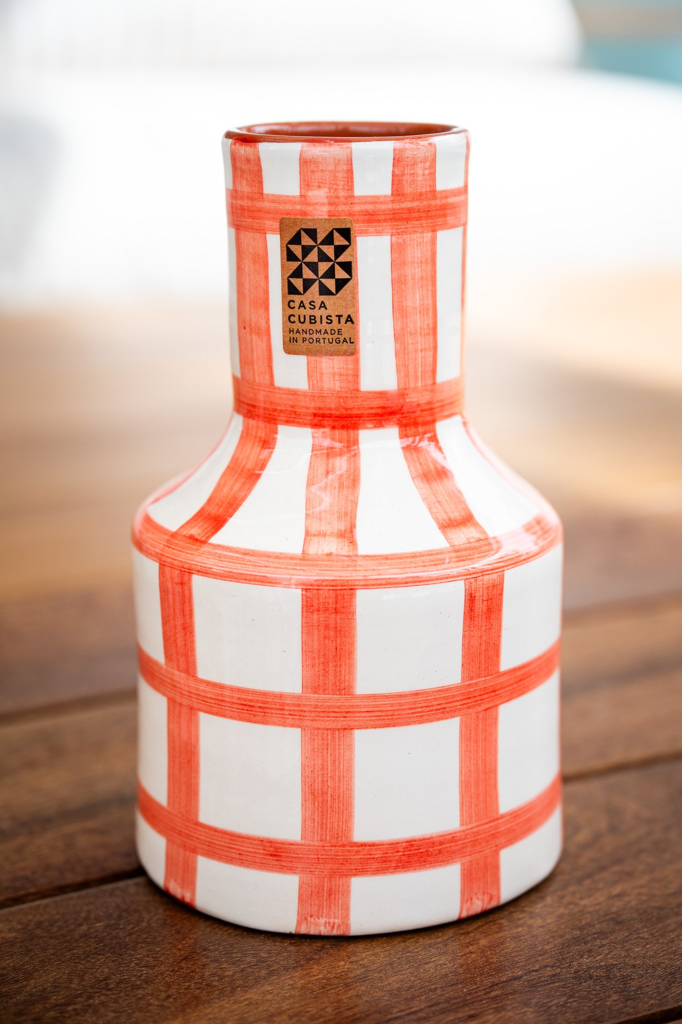 Florero Neck Grid Red