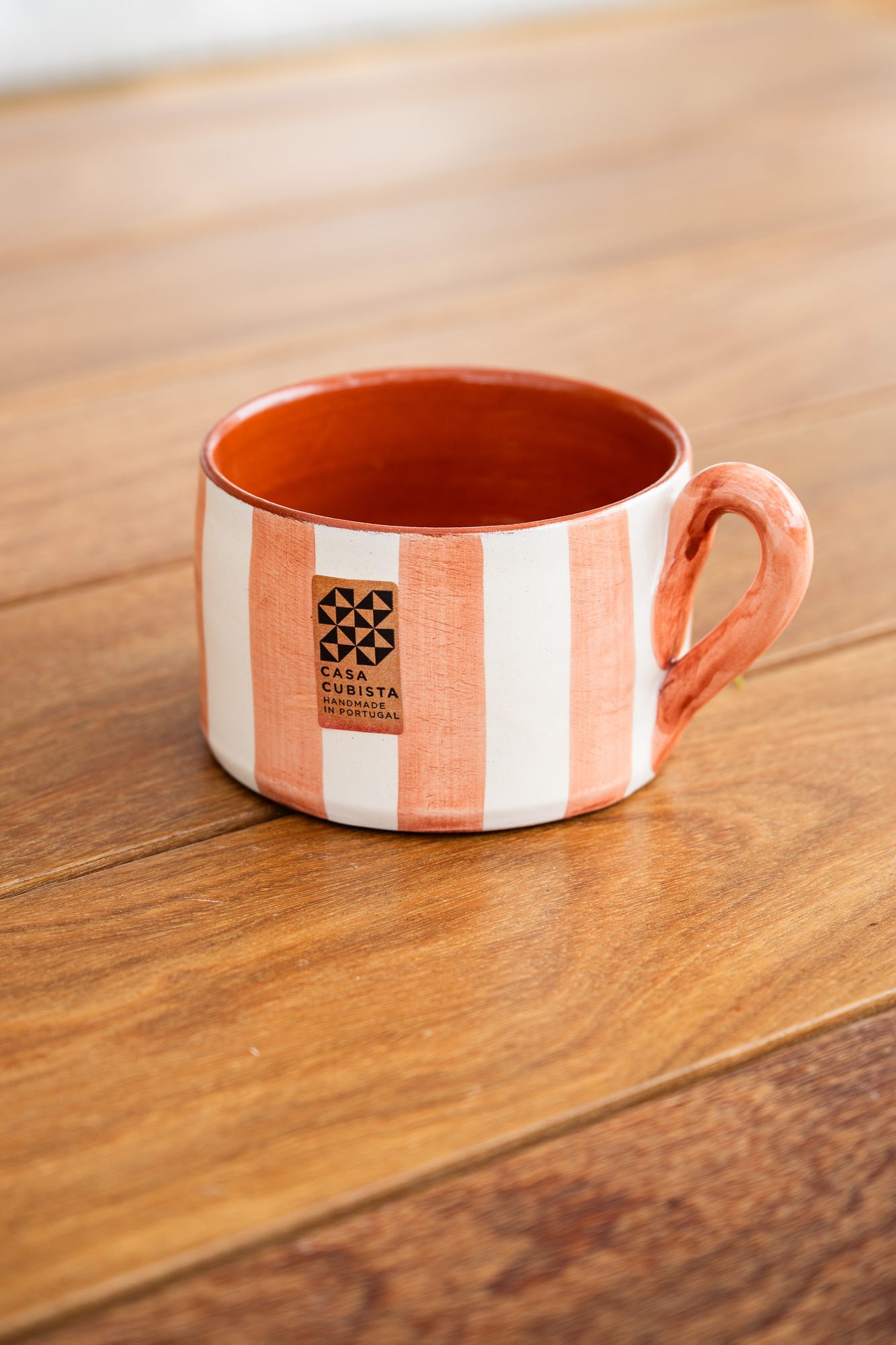 Flat Mug Vertical Terracota