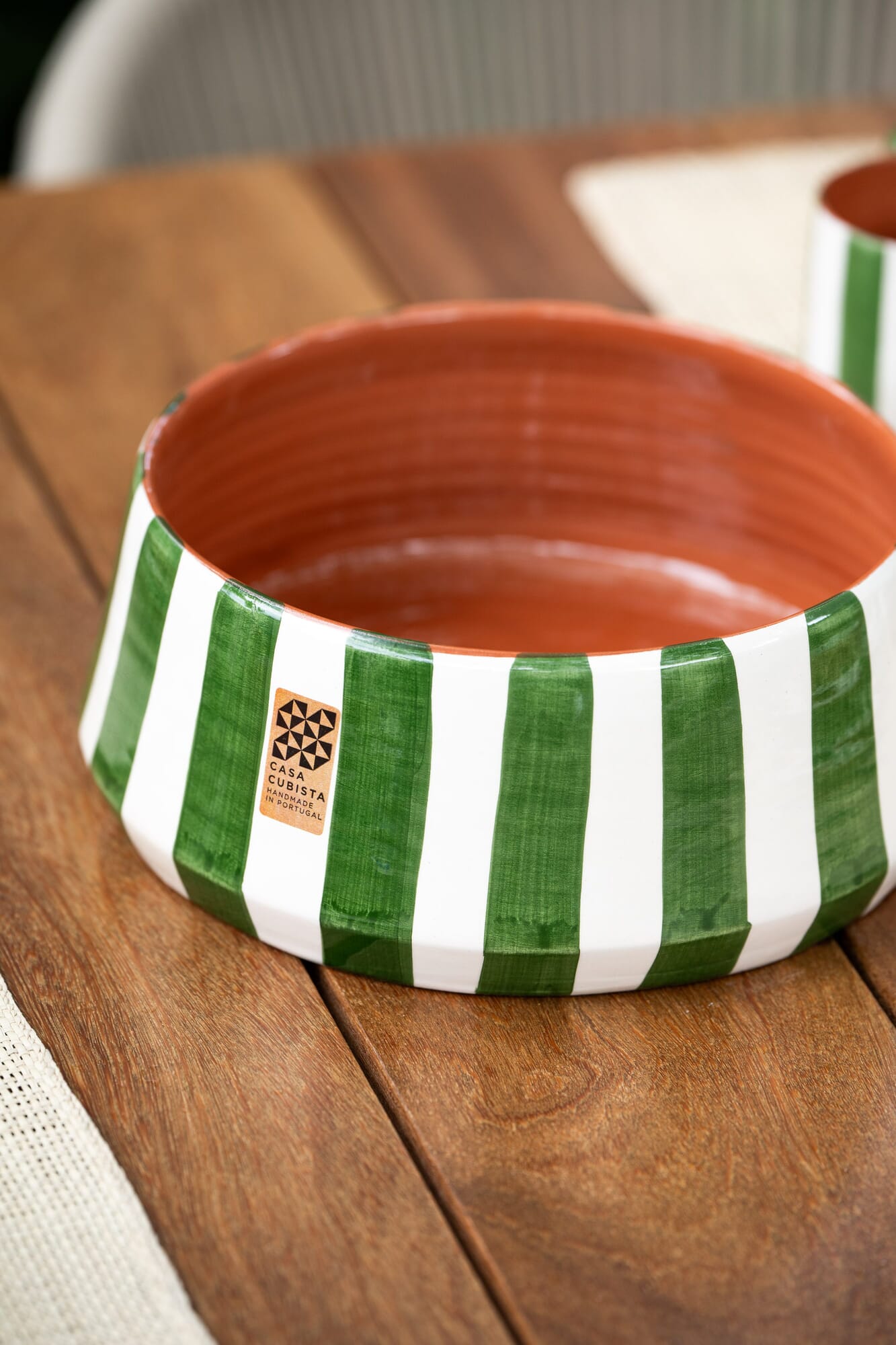 Ensaladera Bold Stripe Dark Green - Imagen principal