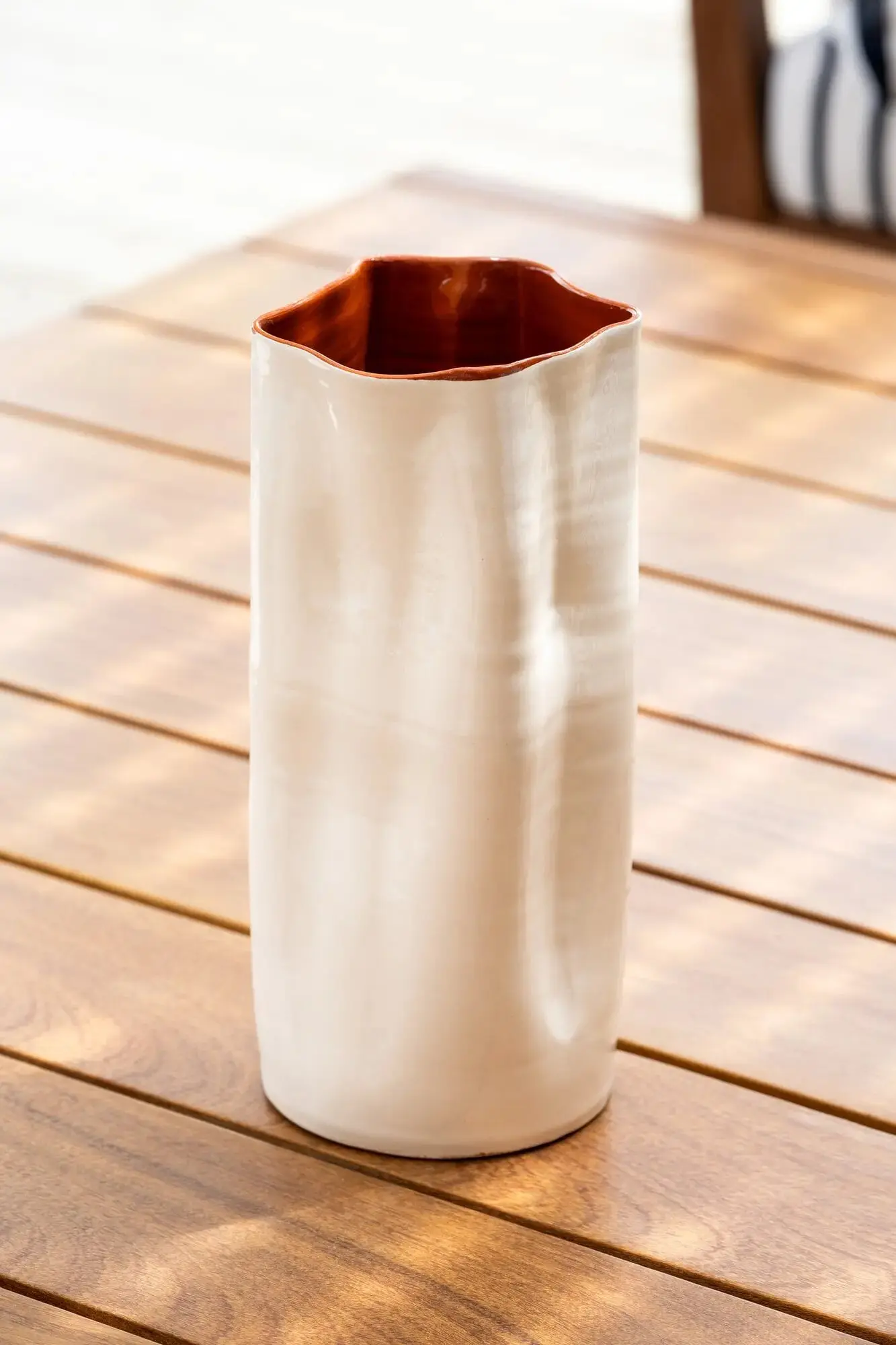 Florero Orgánico Large White