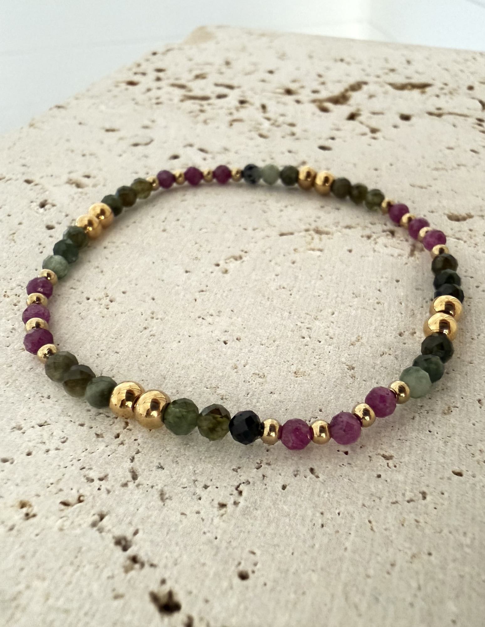 Pulsera ALBA en acero y piedras naturales