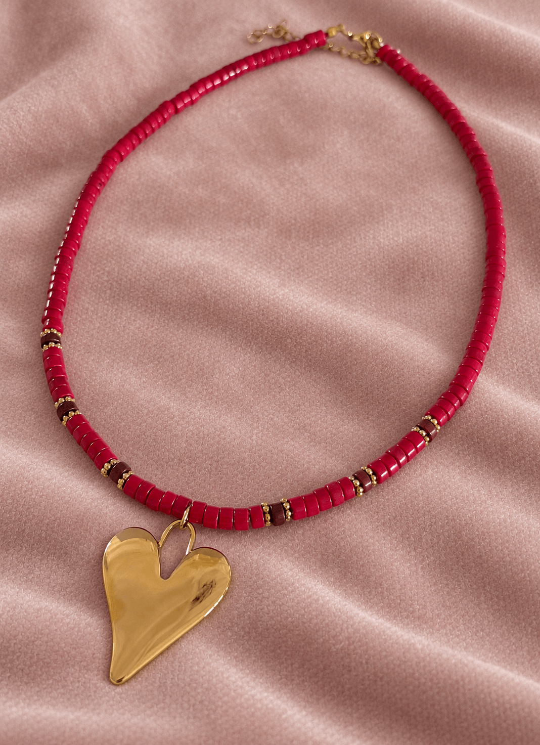 Collar MORA en acero y piedras naturales
