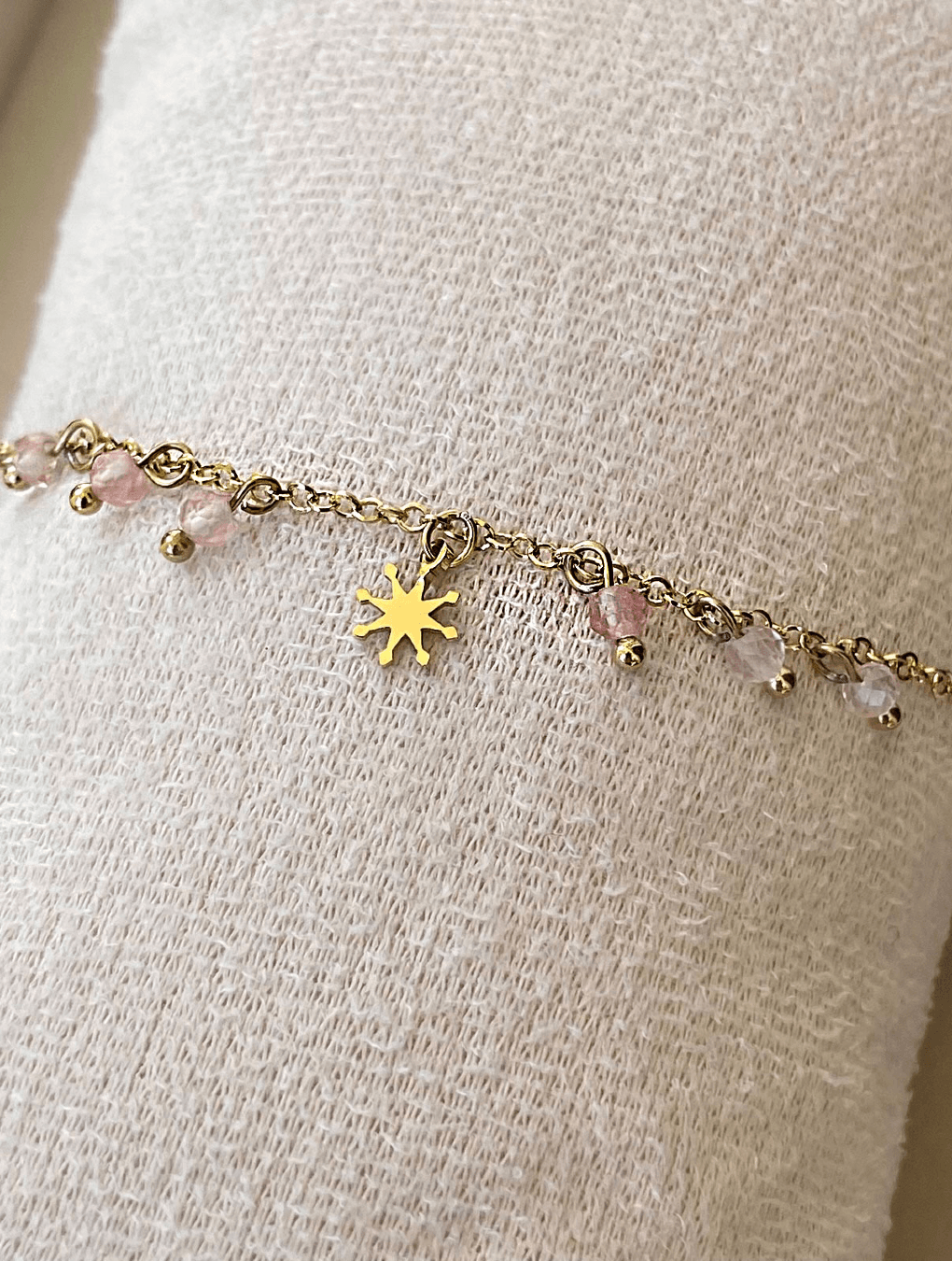 Pulsera BELLE en acero y piedras naturales