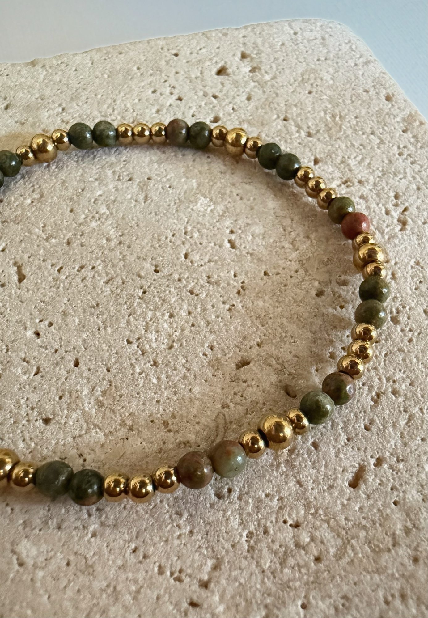 Pulsera PADUA en acero y piedras naturales