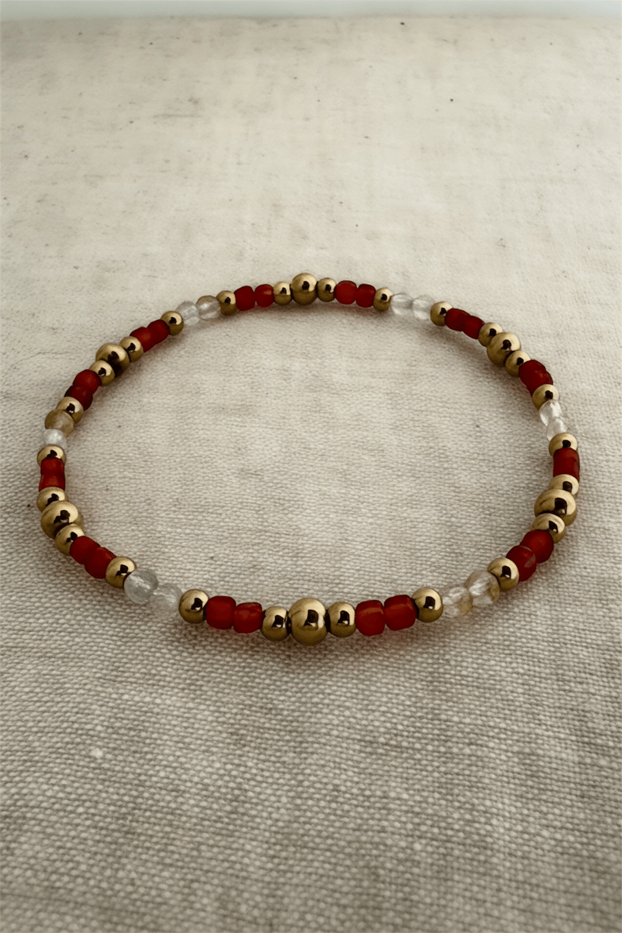 Pulsera ARCILLA en acero y piedras naturales