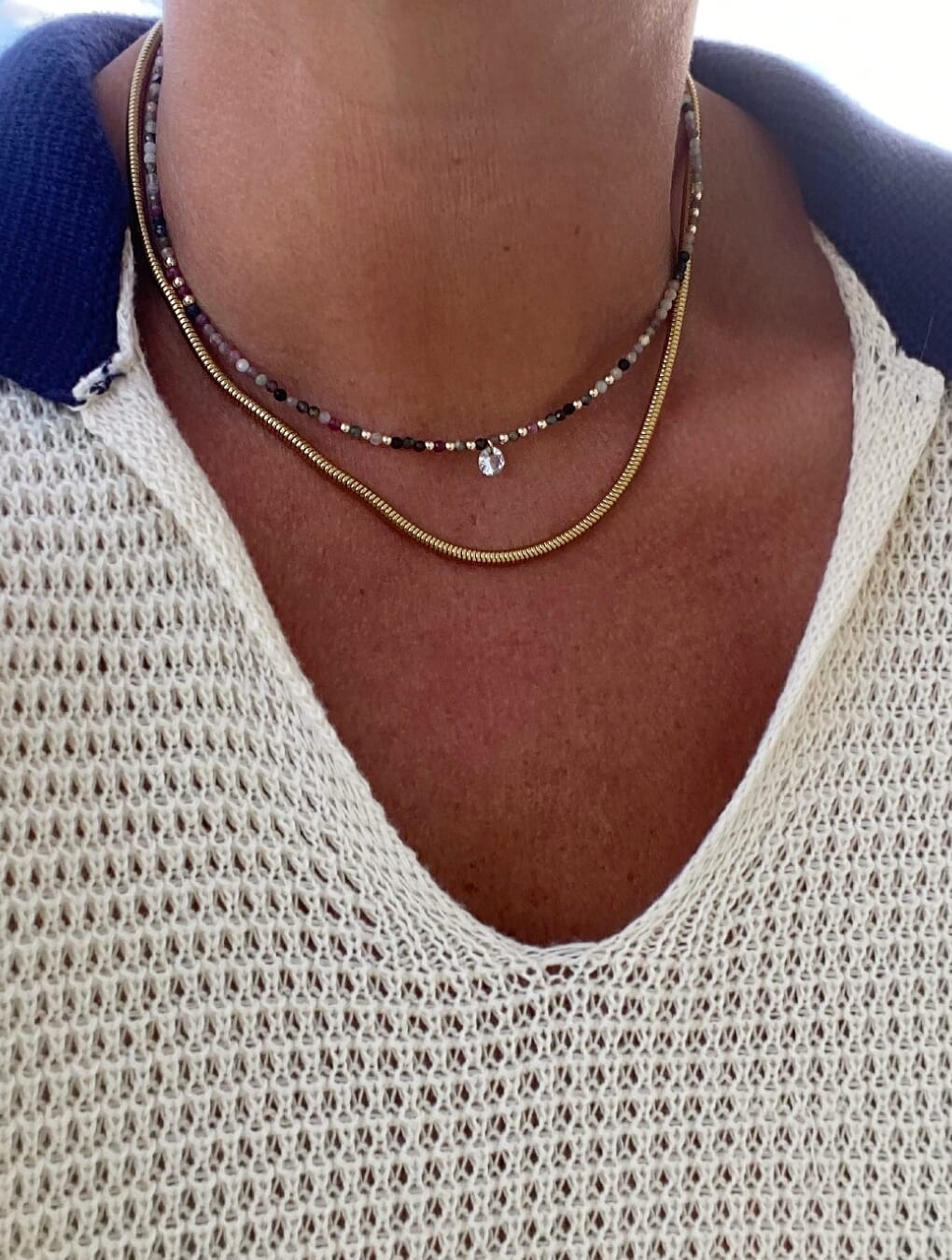 Collar GOLD SNAKE en acero dorado