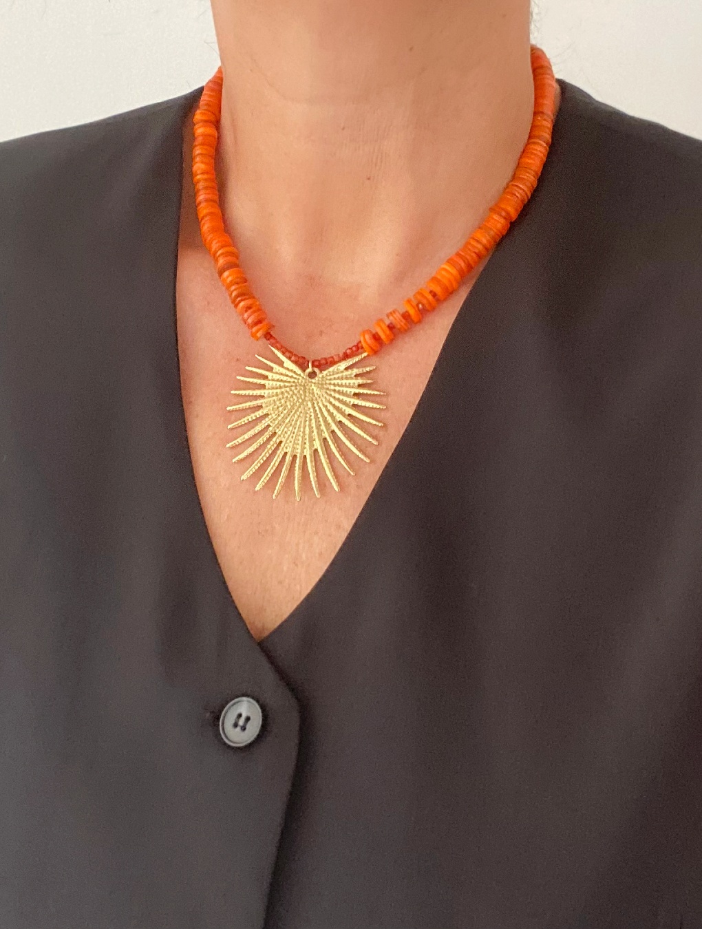 Collar MAXIME en acero y piedras naturales