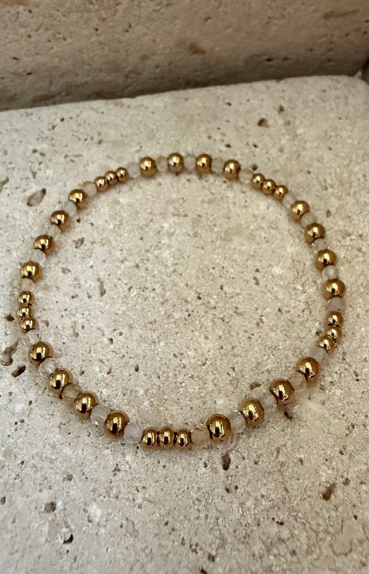 Pulsera LUCERNA en acero y piedras naturales