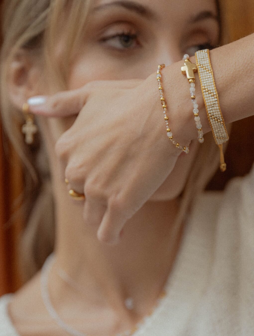 Pulsera LUCIA tejida - beige