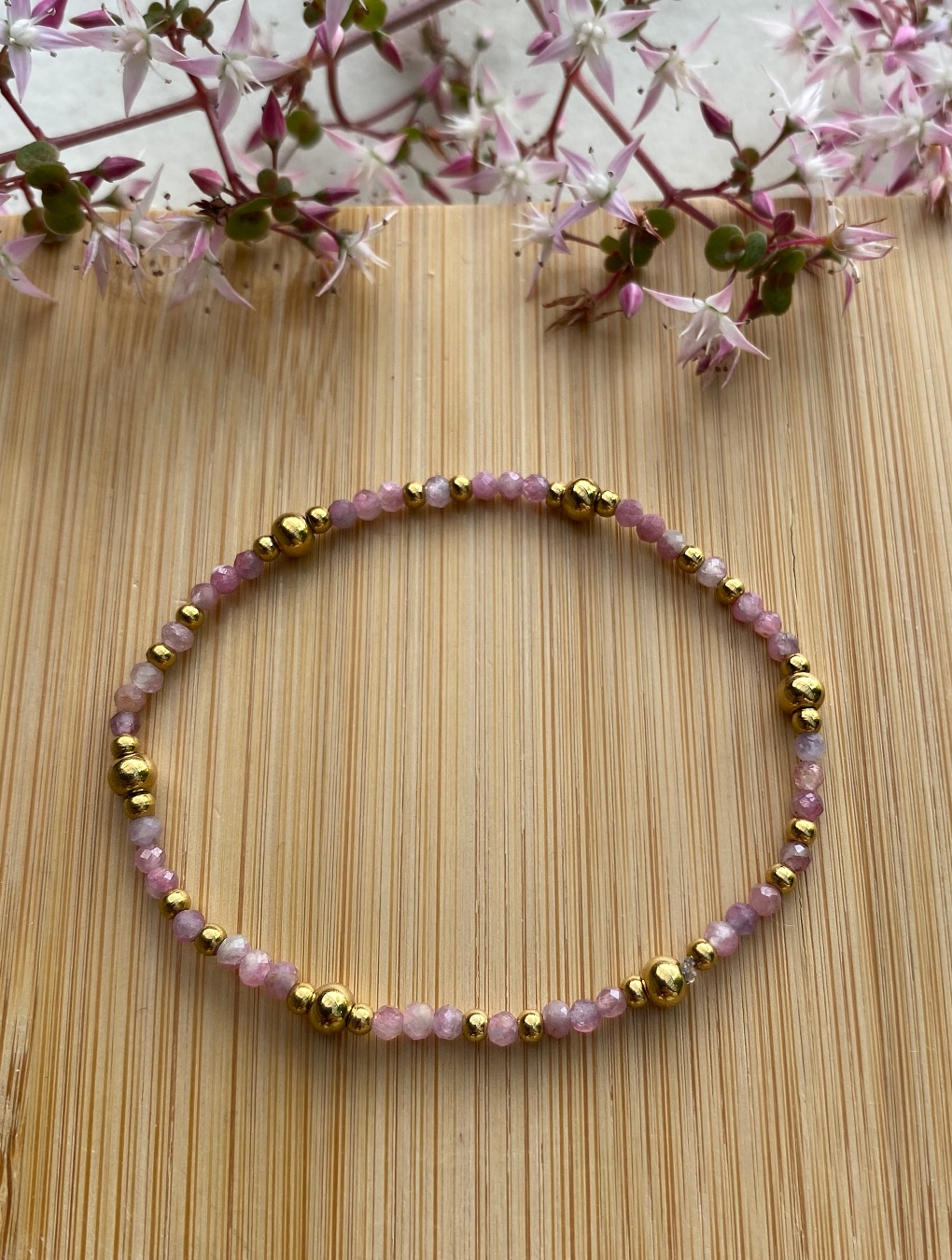 Pulsera JULIA en acero y piedras naturales