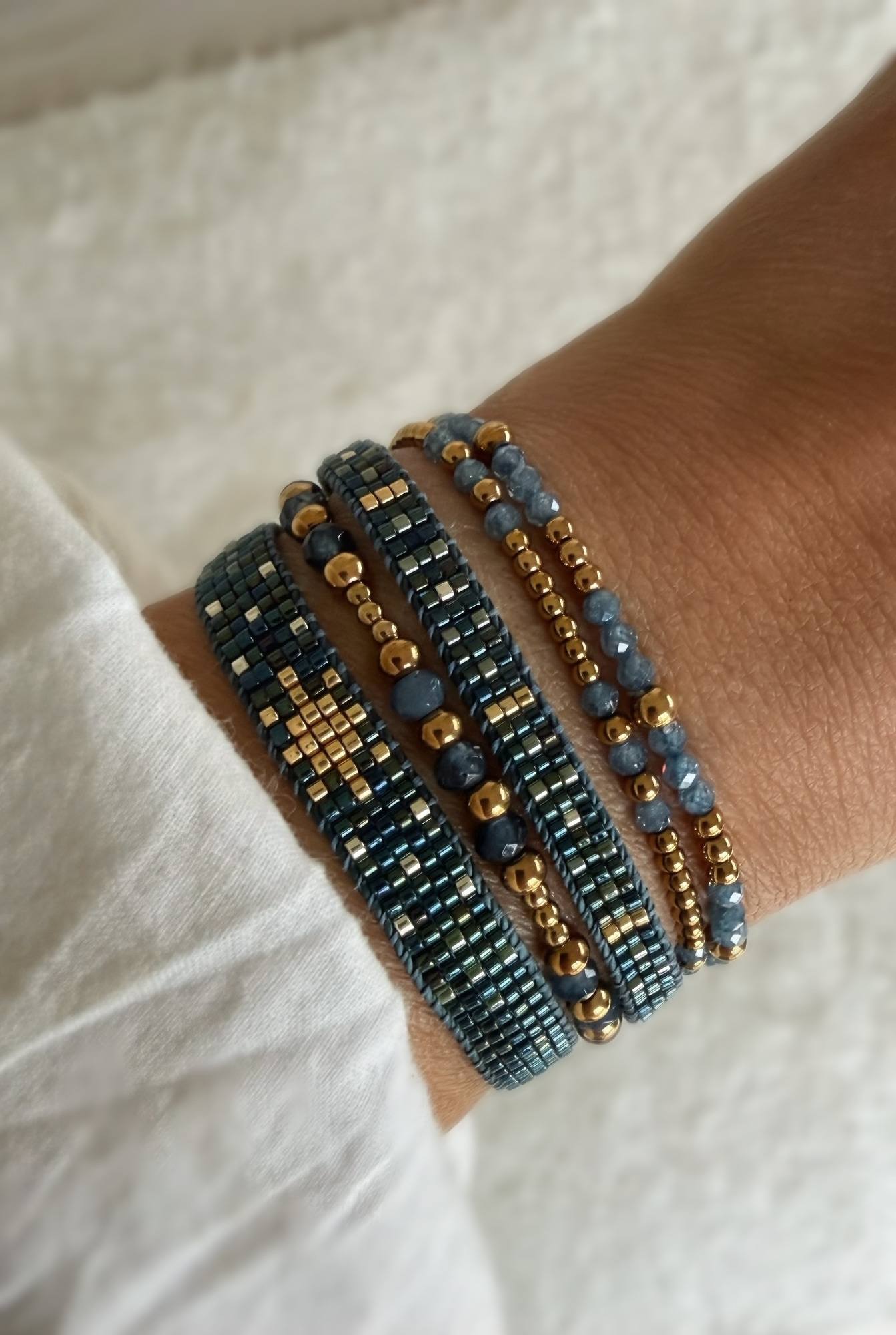 Pulsera COSTA AZUL tejida