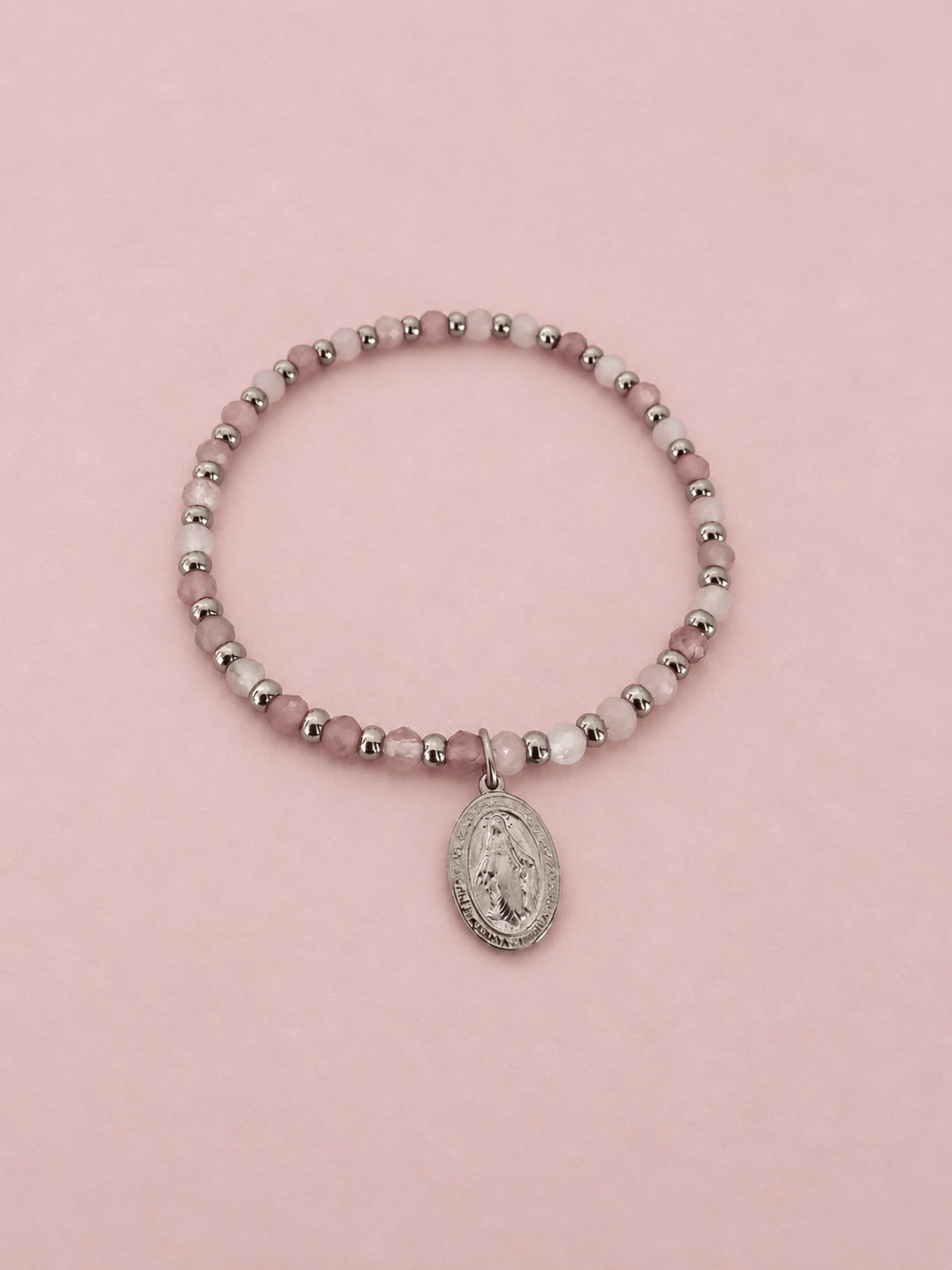Pulsera BELA en acero y piedras naturales