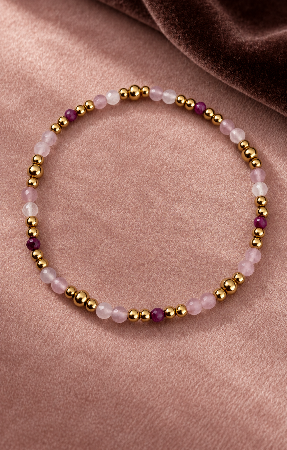 Pulsera RIVIERA en acero y piedras naturales