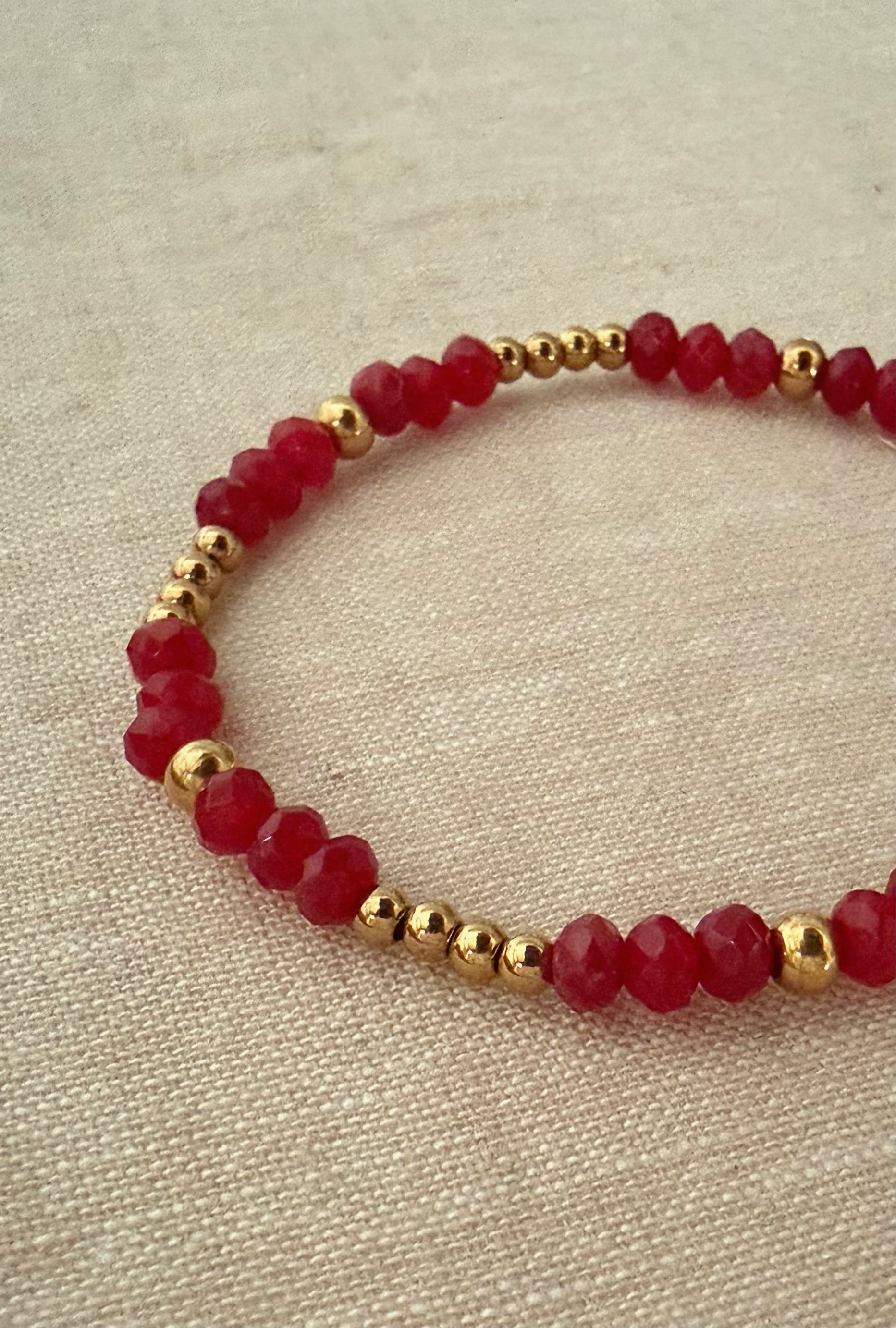 Pulsera LICHI en acero y piedras naturales