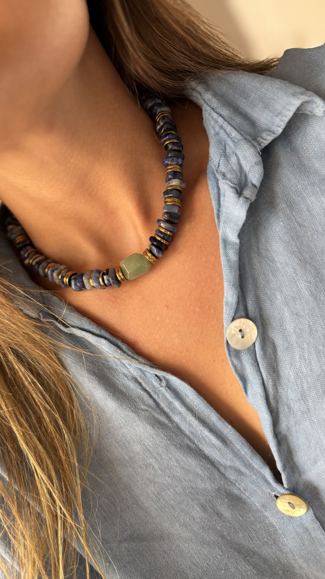 Collar Nina azul - BENEDICTA HANDCRAFTED