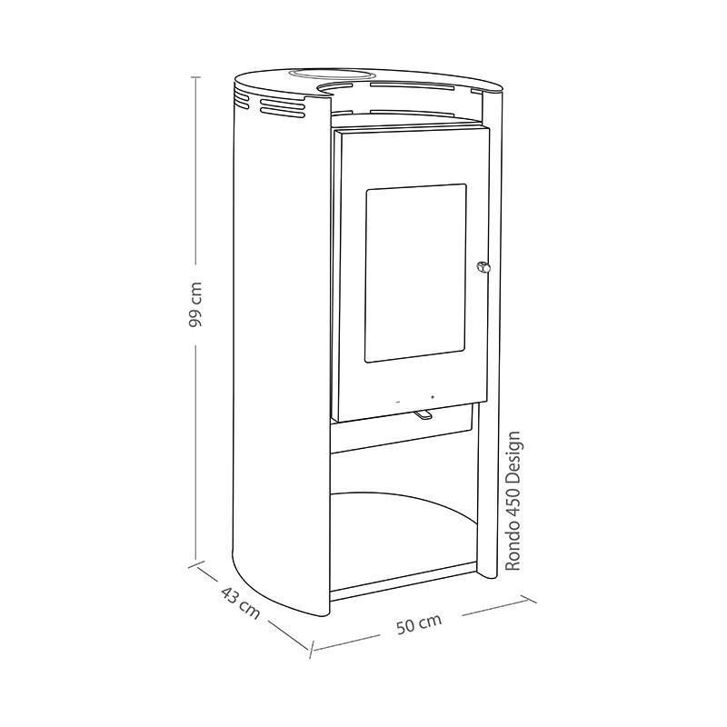 CALEFACTOR AMESTI RONDO 450 DESIGN + KIT DE INSTALACION 6