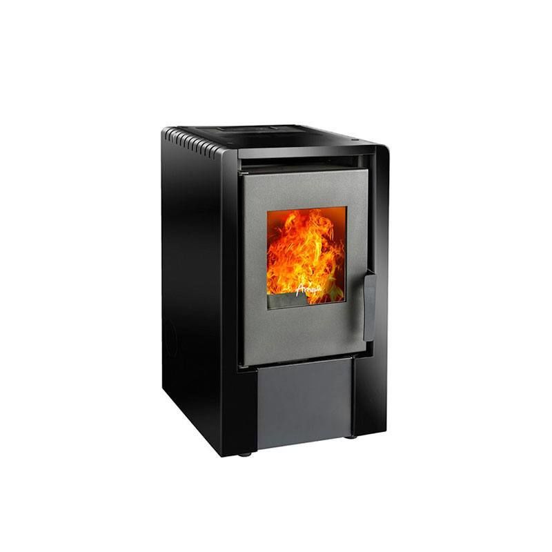 CALEFACTOR AMESTI PELLET ITALY 6100 NEGRO 6.6 kw + KIT DE INSTALACION DE REGALO