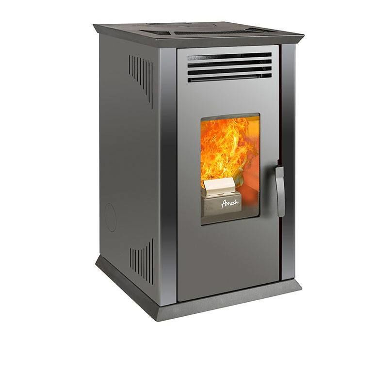 CALEFACTOR AMESTI PELLET ITALY 8100 NEGRO 9.3kw + KIT DE INSTALACION DE REGALO