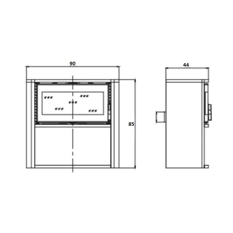 CALEFACTOR LEA PRECISE CURVA 90 DS08C