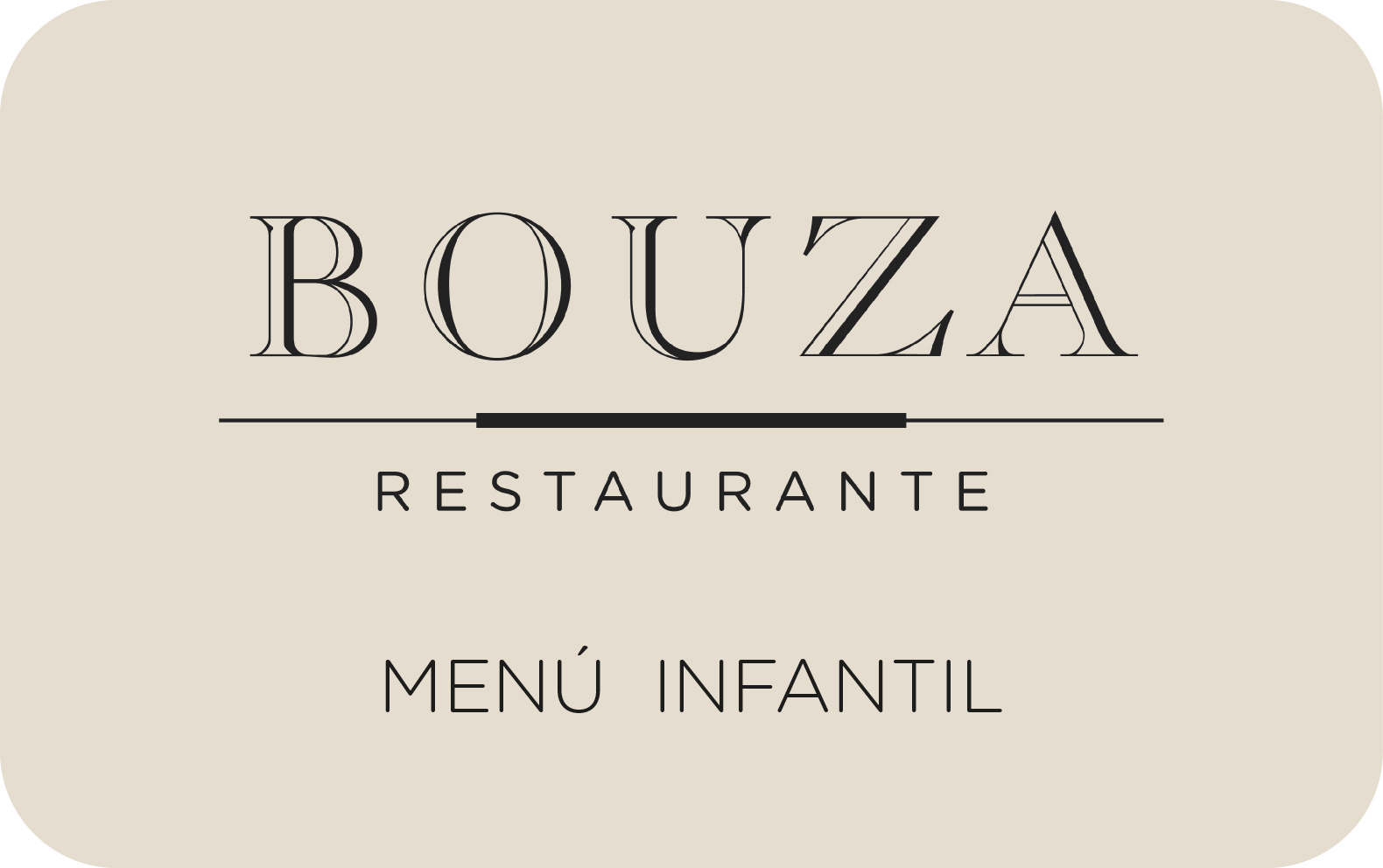 Menú Infantil - Restaurante Bodega Bouza