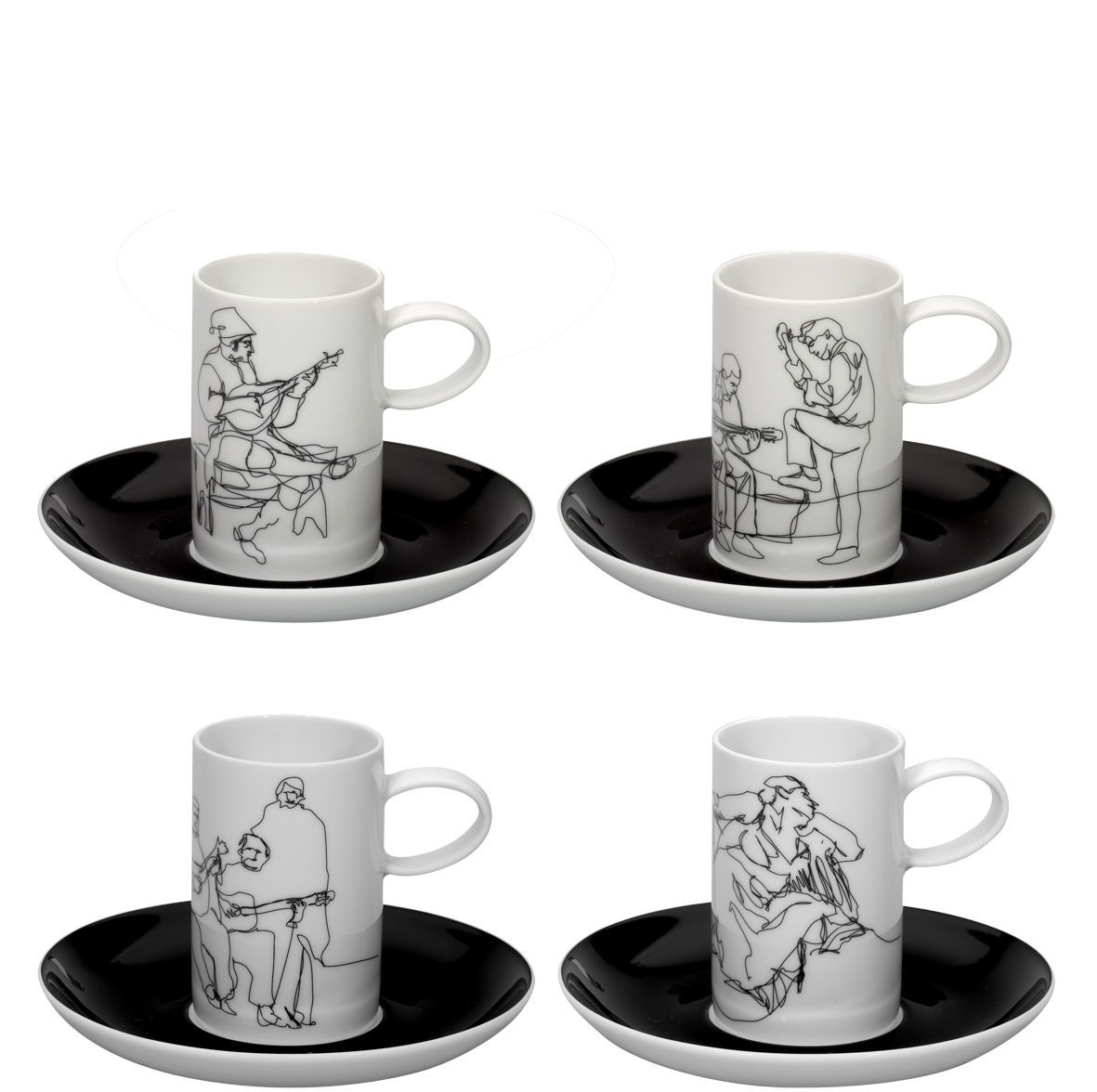 Fado Conjunto 4 Tazas Cafe
