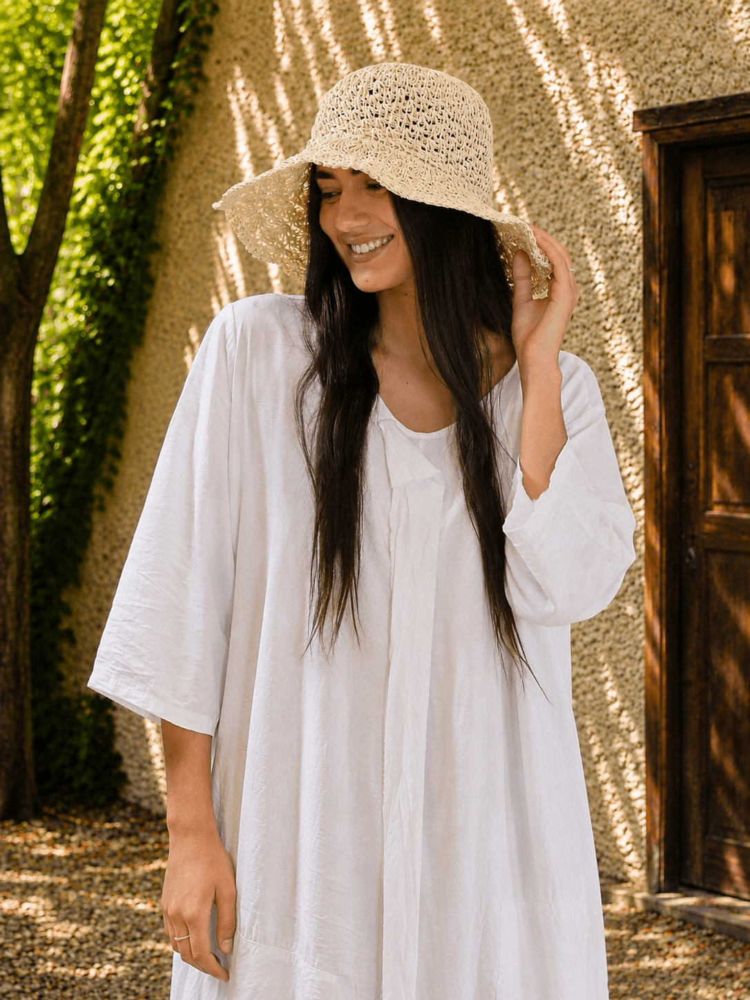 SOMBRERO* BUCKET RAFIA TEJIDA
