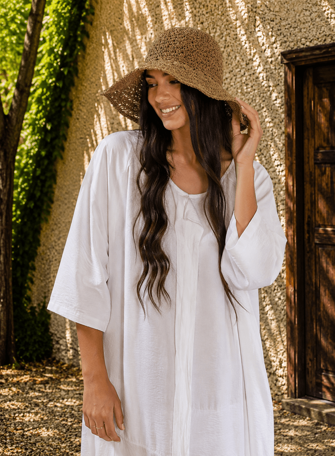 SOMBRERO* BUCKET RAFIA TEJIDA