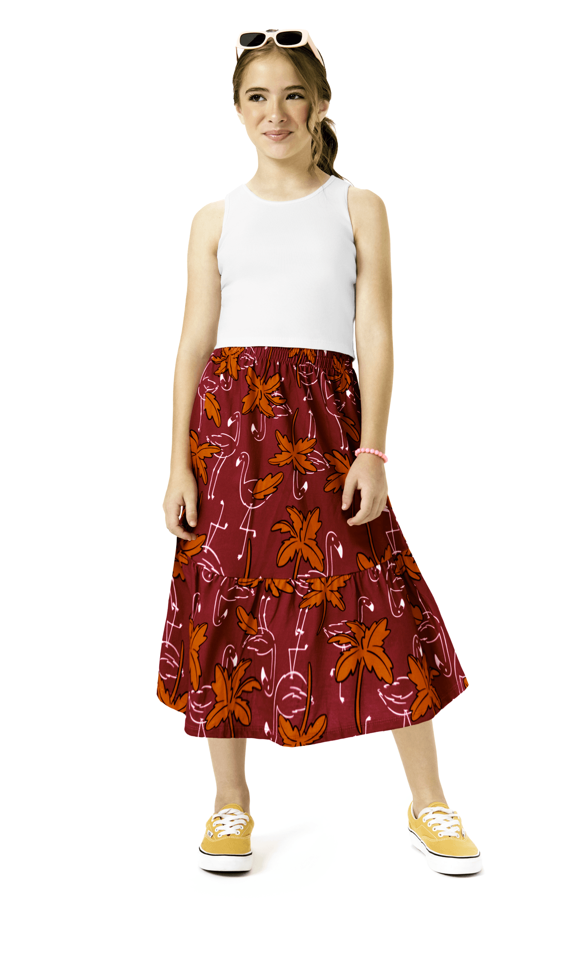 CONJUNTO POLLERA LARGA CON BLUSA
