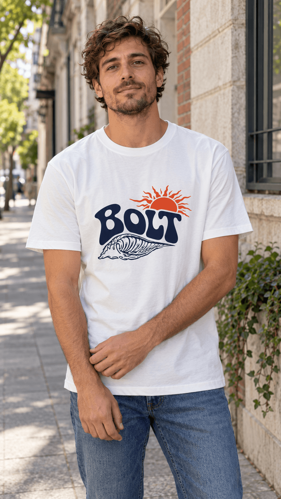 T-shirt Estampada Jean Coral Marino CVC