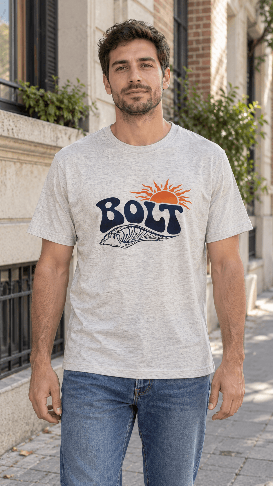 T-shirt Estampada Jean Coral Marino CVC