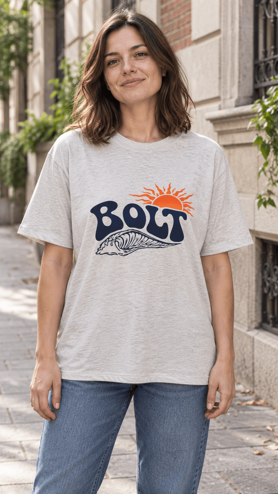 T-shirt Estampada Jean Coral Marino CVC