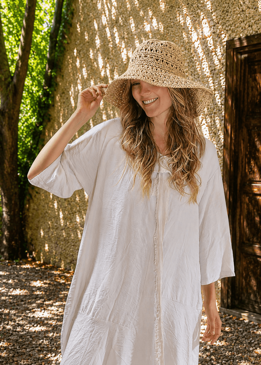 SOMBRERO* BUCKET RAFIA TEJIDA