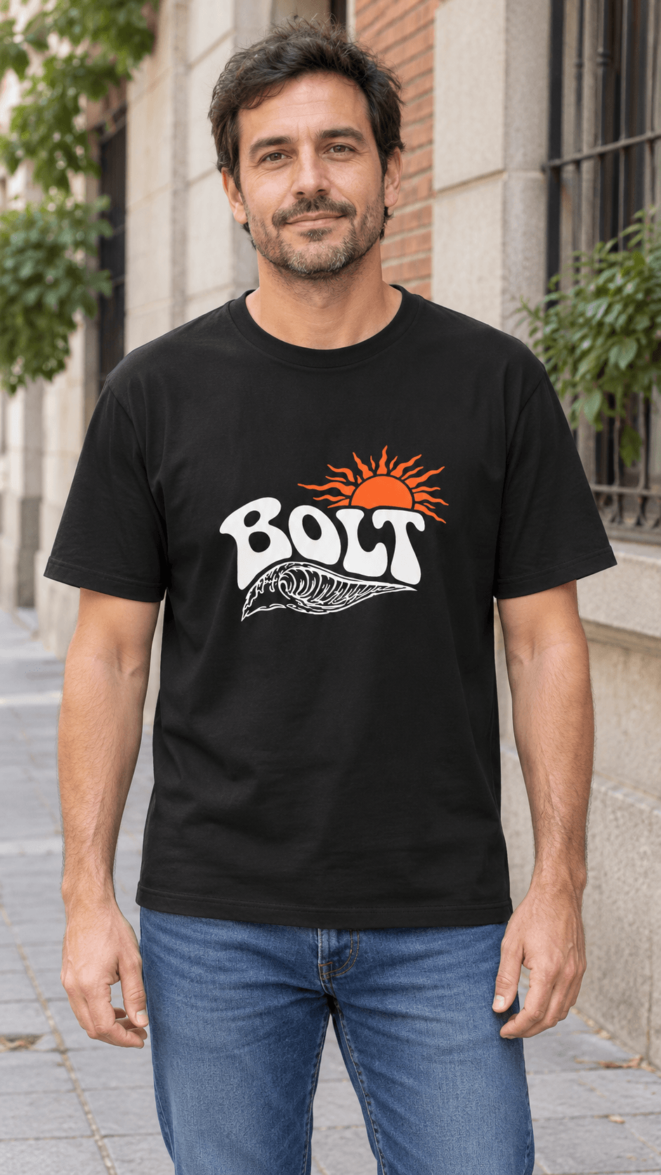 T-shirt Estampada Jean Coral Marino CVC