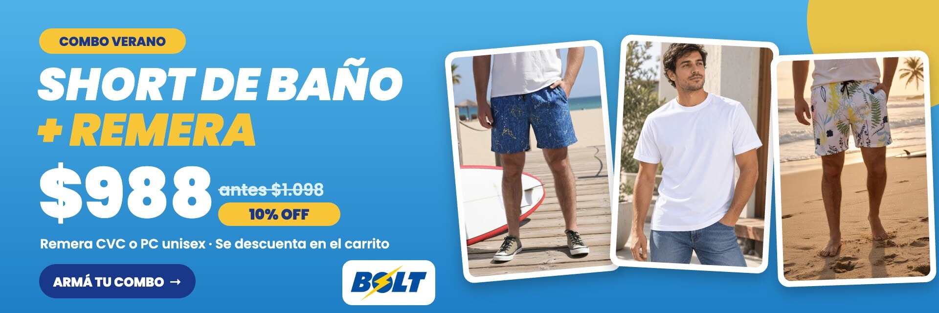Combo verano short + remera