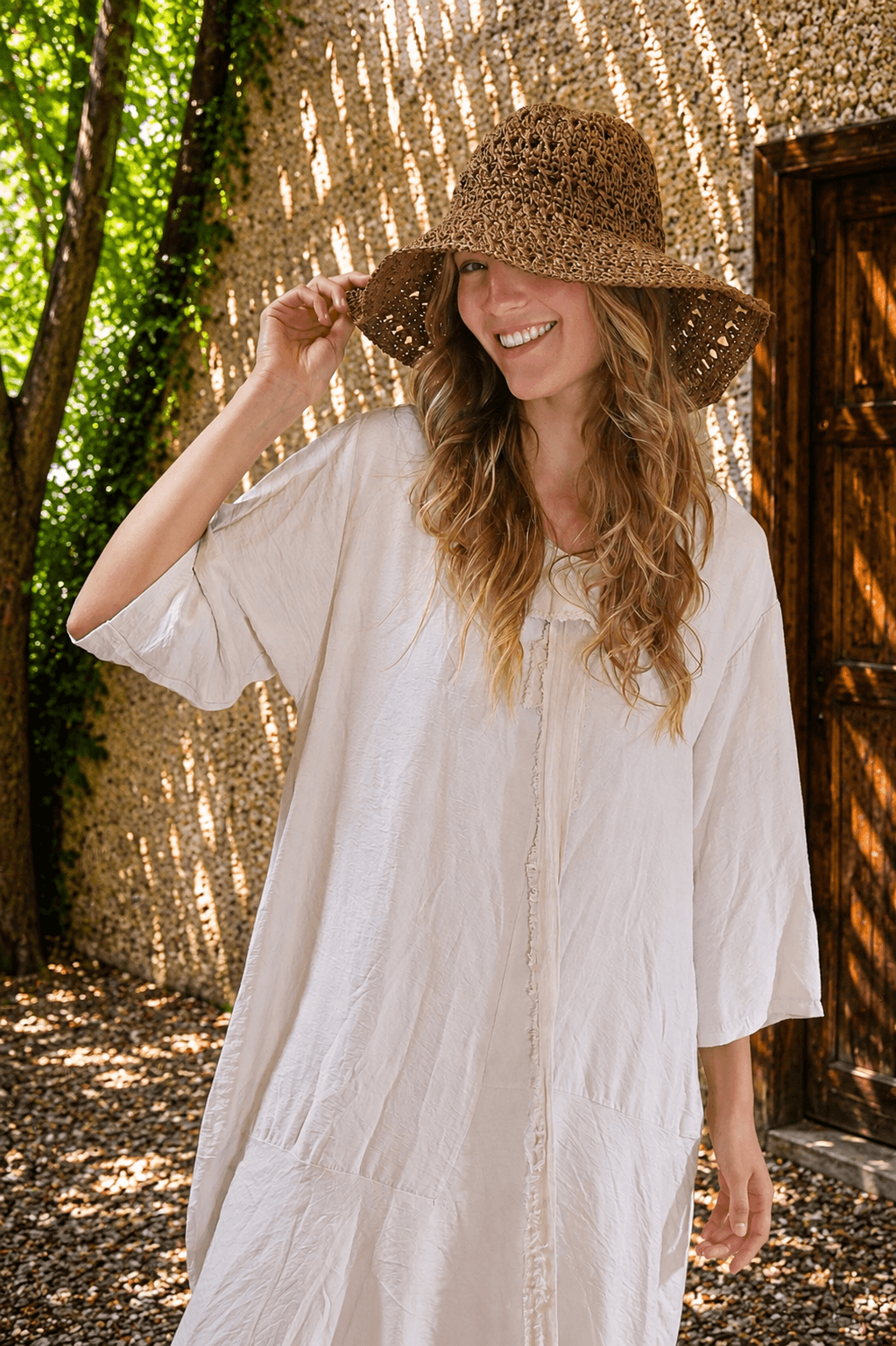 SOMBRERO* BUCKET RAFIA TEJIDA