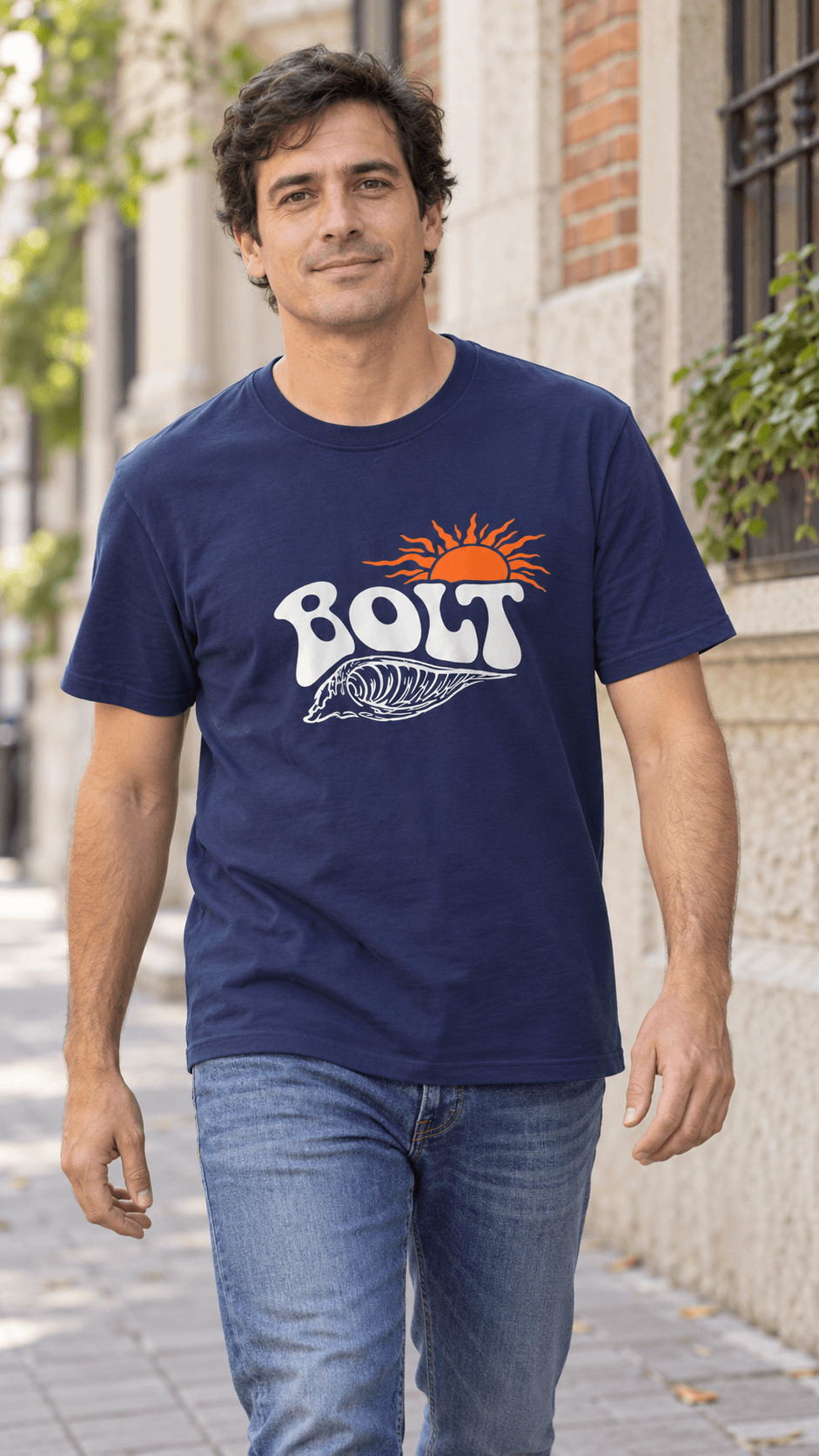 T-shirt Estampada Jean Coral Marino CVC