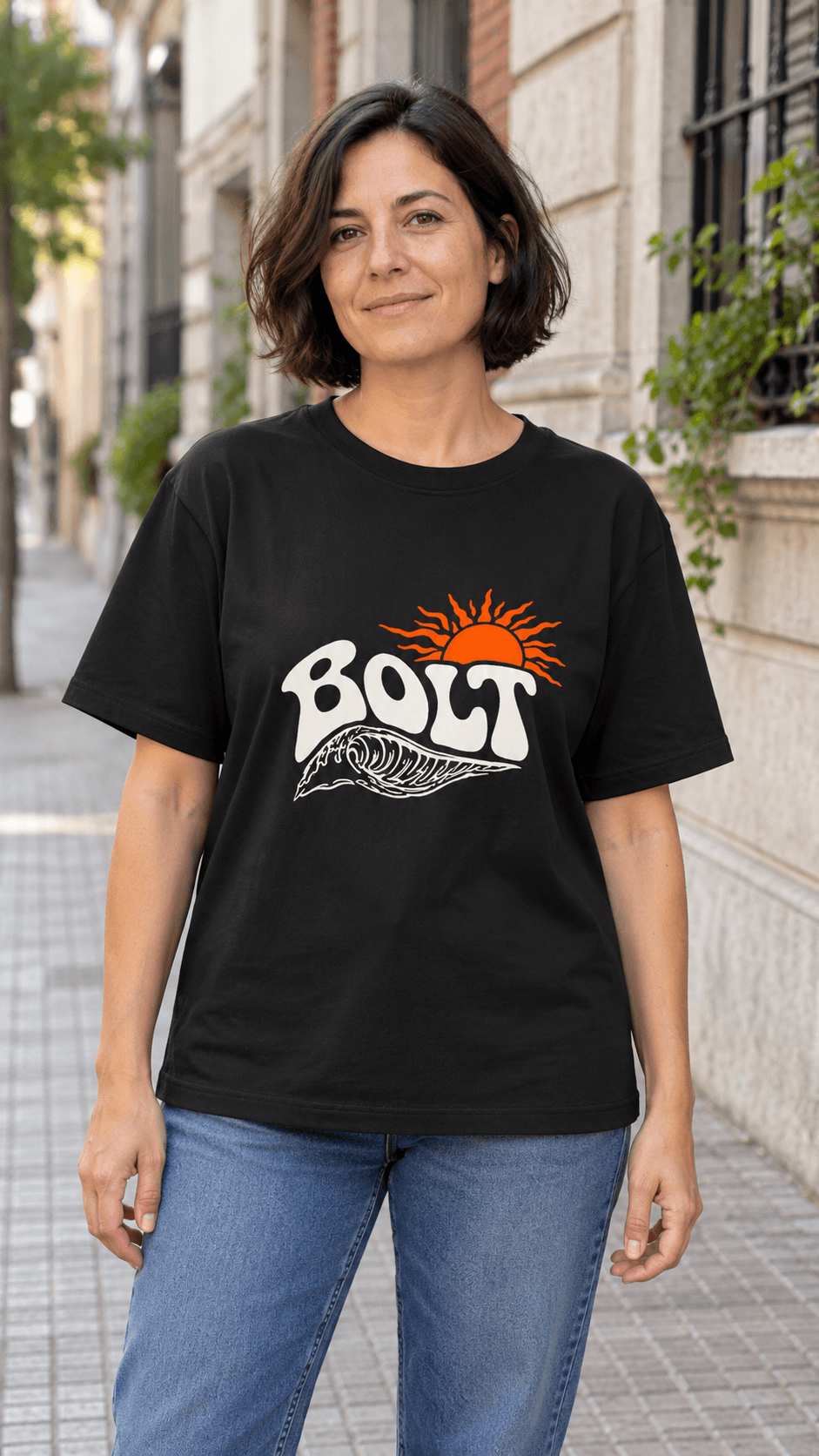 T-shirt Estampada Jean Coral Marino CVC