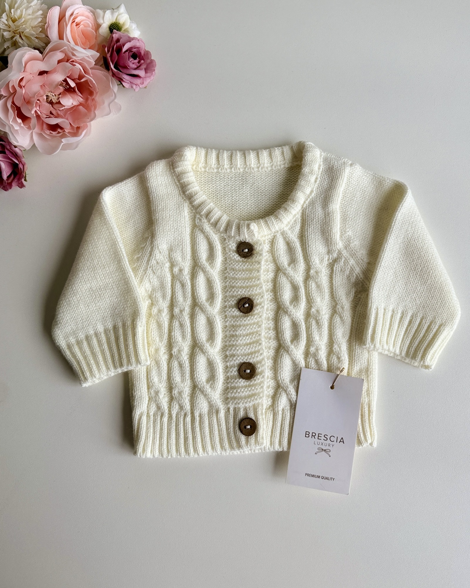 Saco Tejido Premium  Ochos  Natural