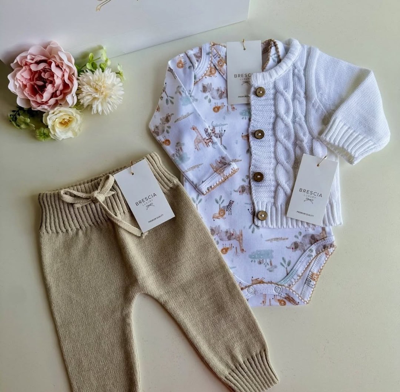 Saco Tejido Premium  Ochos  Blanco