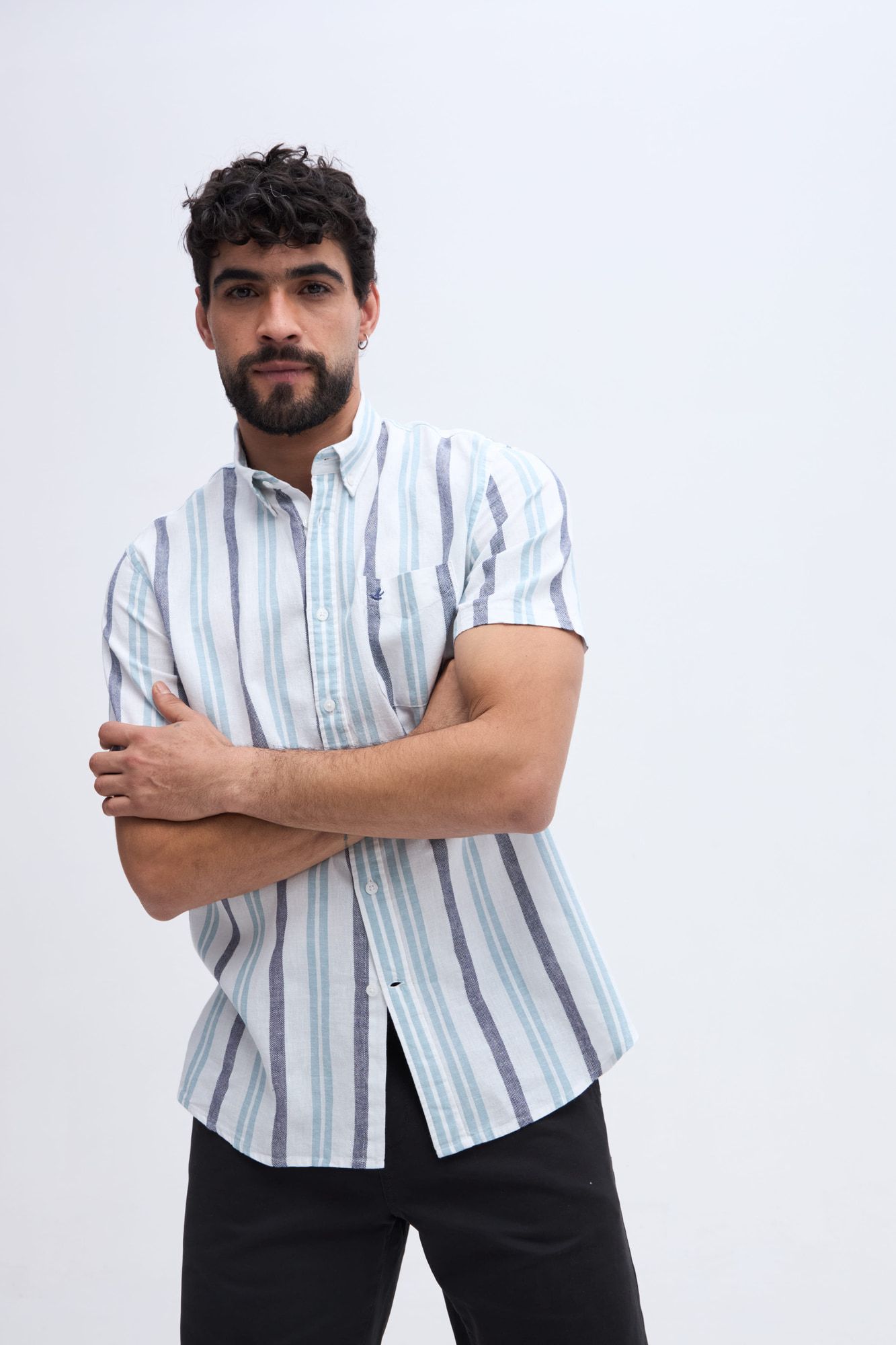 CAMISA MANGA CORTA DE LINO LUC
