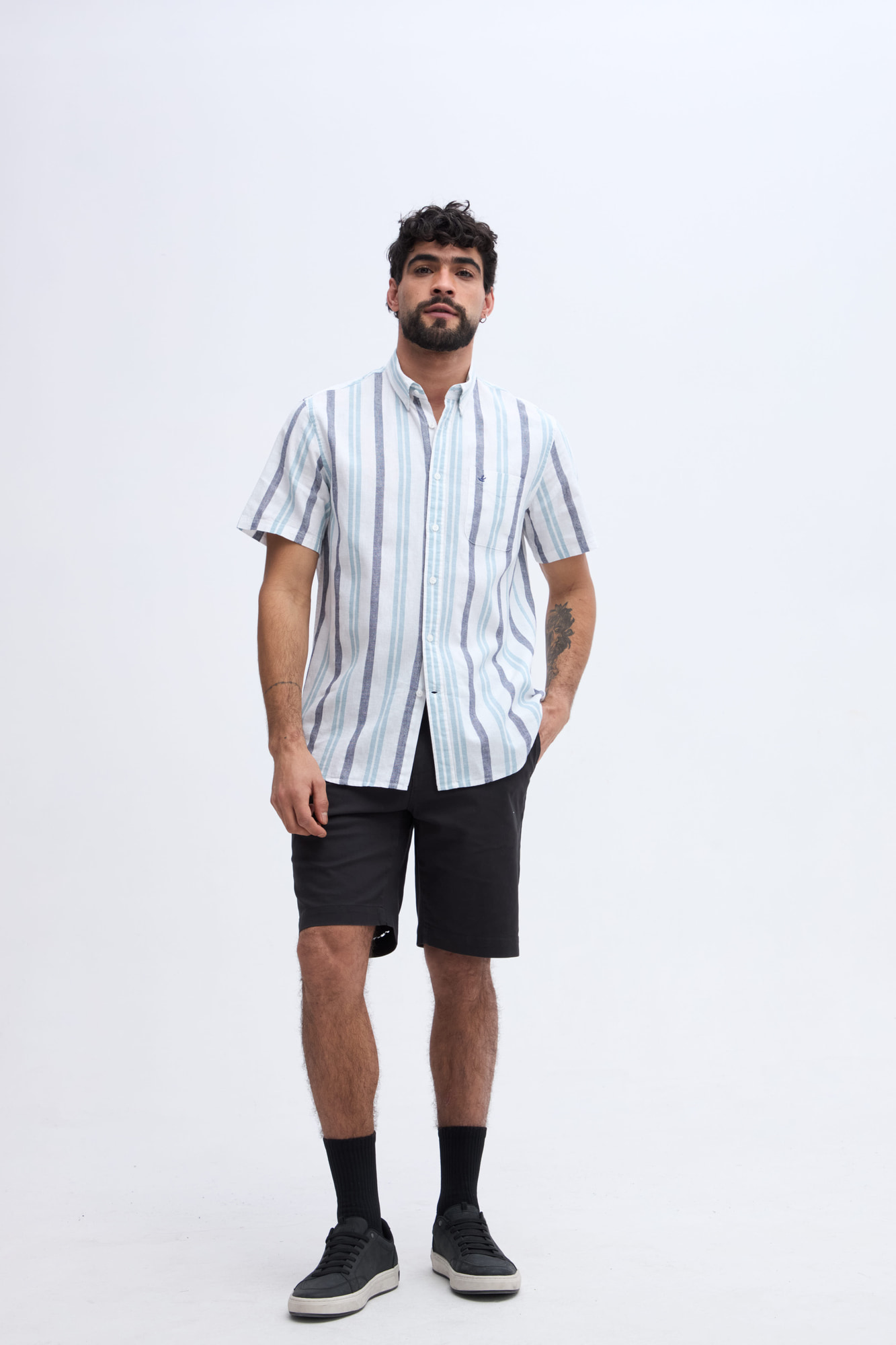 CAMISA MANGA CORTA DE LINO LUC