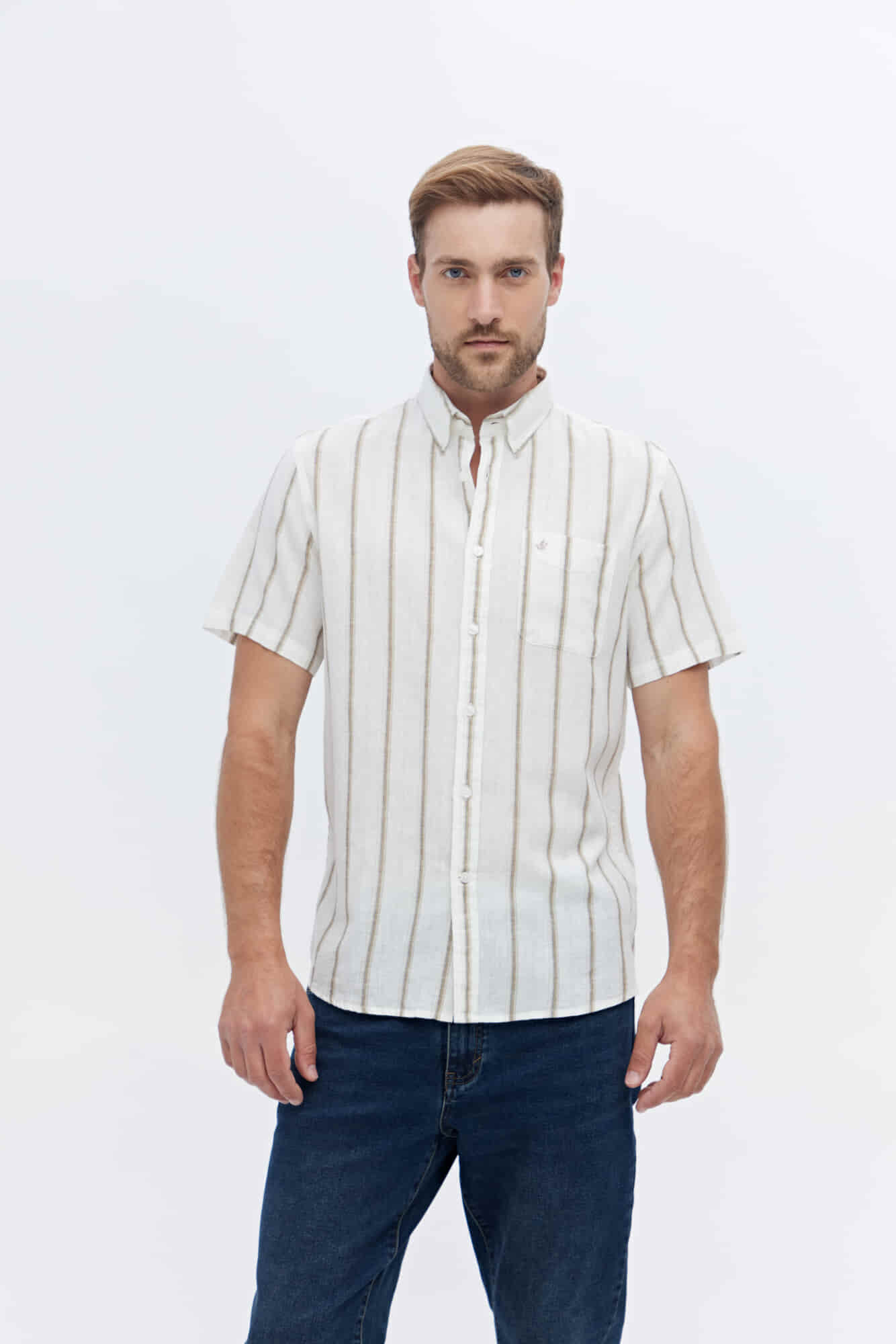 CAMISA MANGA CORTA DE LINO LUC