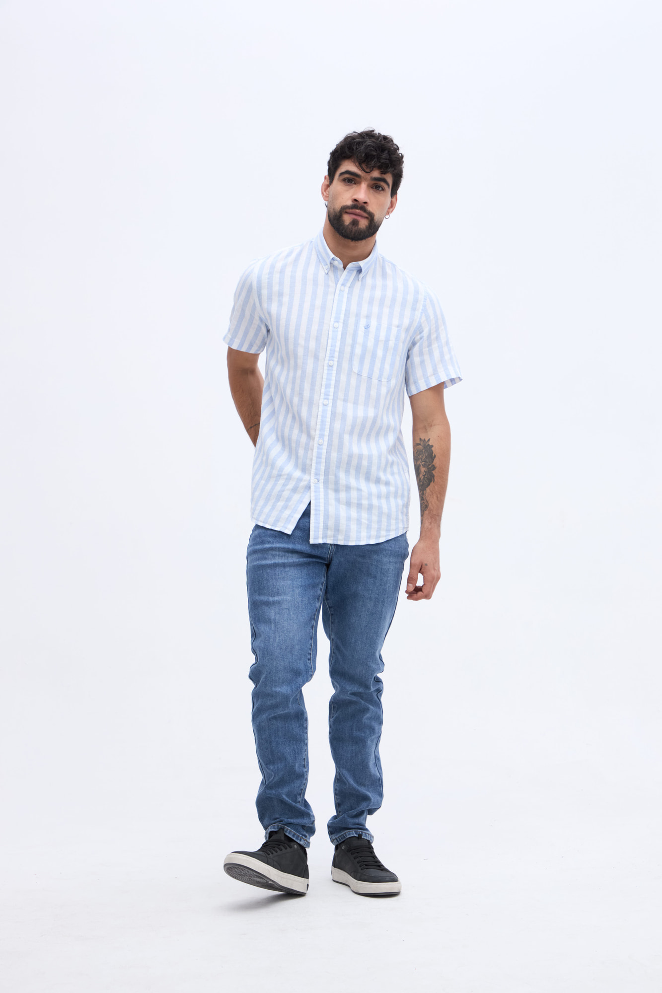 CAMISA MANGA CORTA DE LINO LUC