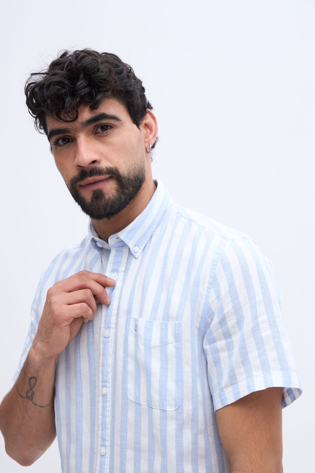 CAMISA MANGA CORTA DE LINO LUC