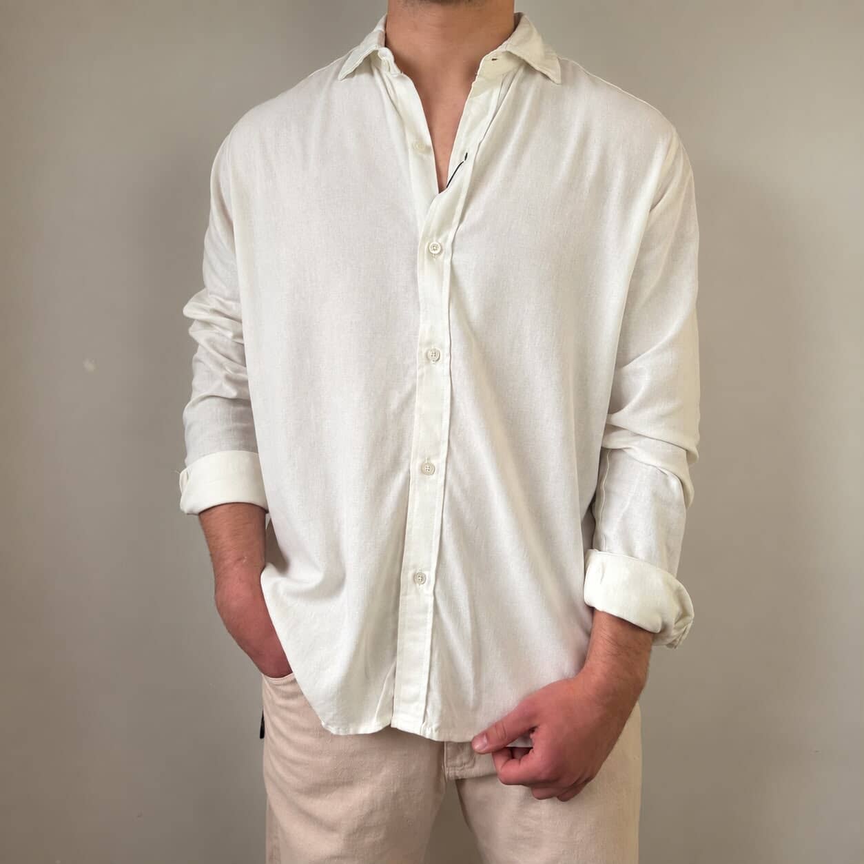 Camisa Manga Larga Lino Raze