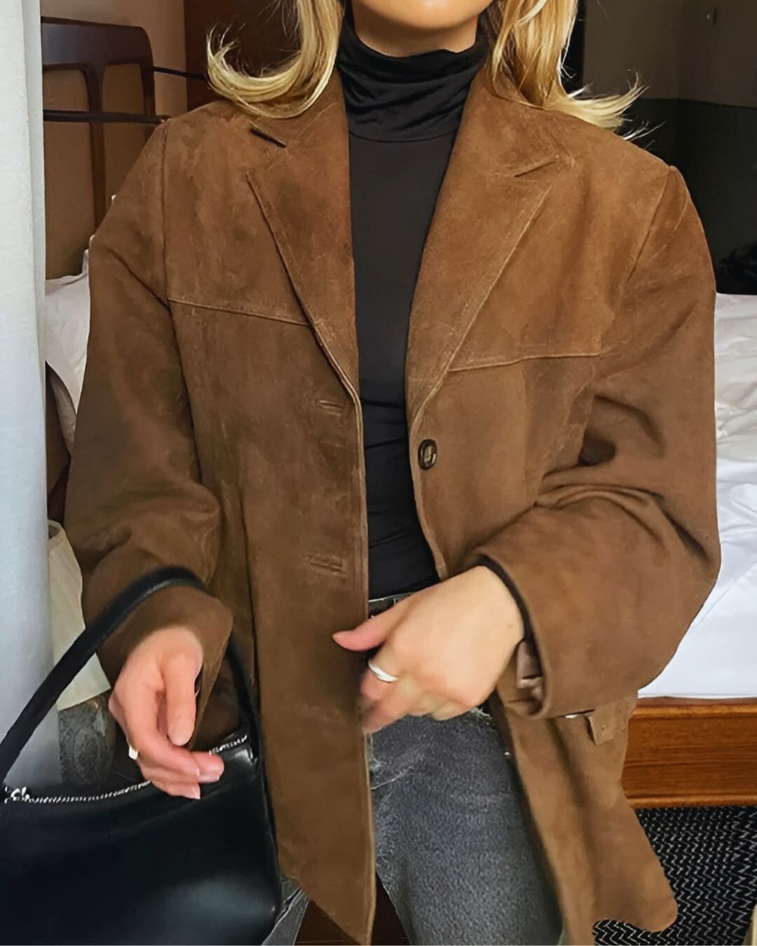 Blazer Camel Suede