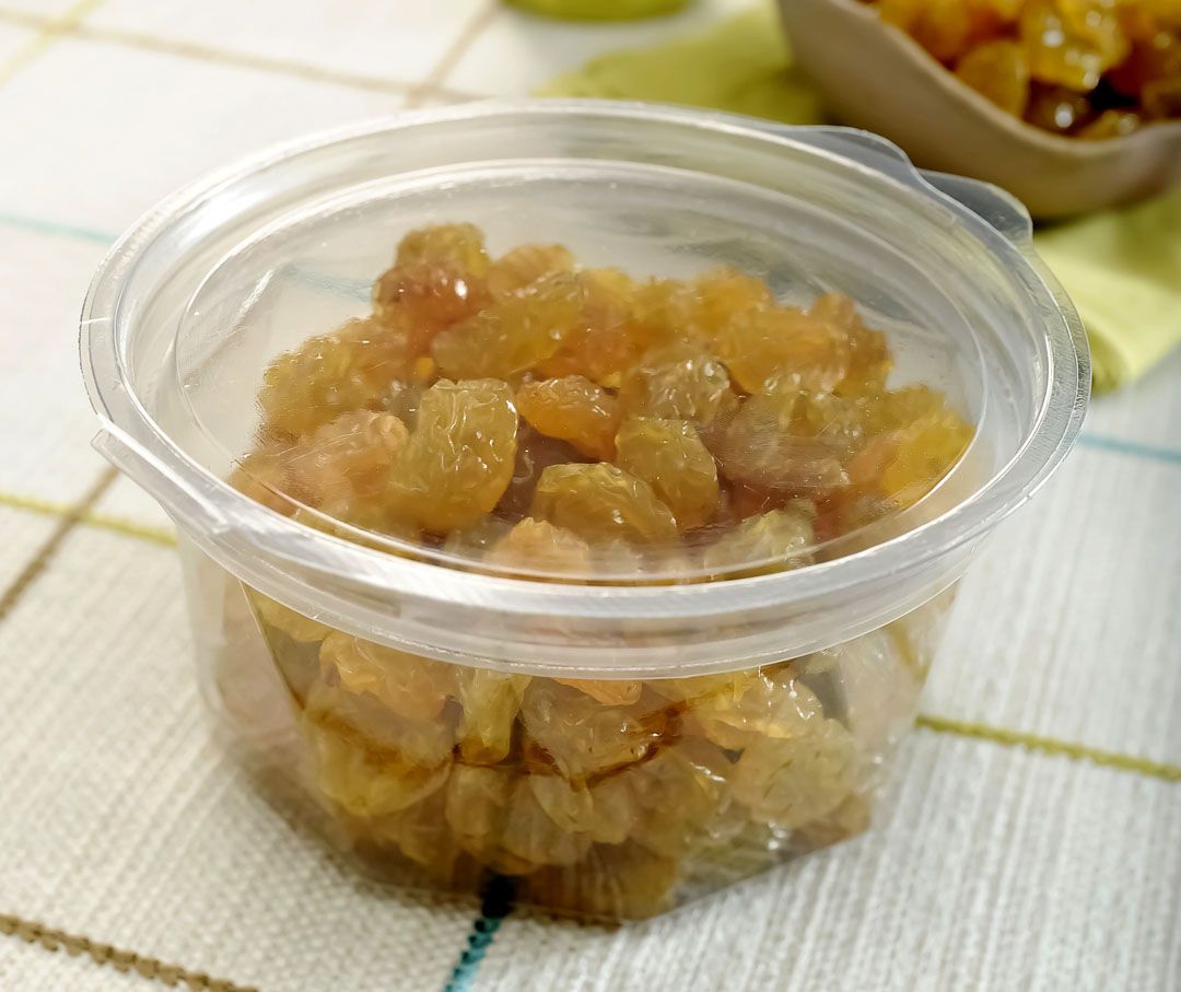 Pote Redondo Transparente con Tapa Bisagra 350 ml (9.7x3.7cm)