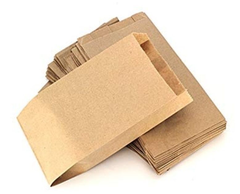 Bolsa de papel para hamburguesa kraft marrón 11,4 × 17 cm