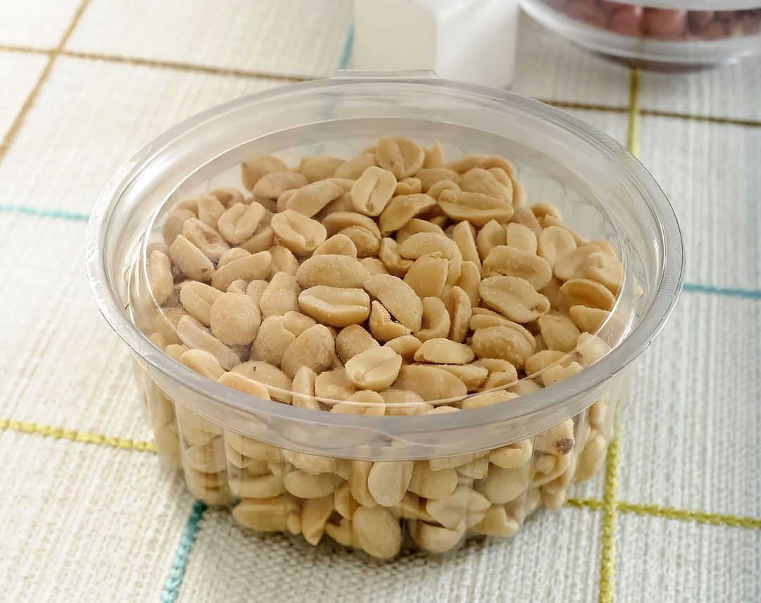 Pote Redondo Transparente con Tapa Bisagra 250 ml (9.7x3.7cm)