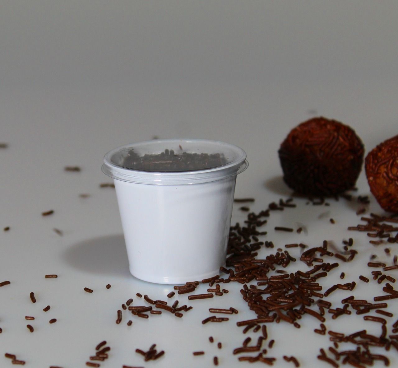 Pote mini para salsas y aderezos color blanco 4,8 × 4,4 cm (con tapa)